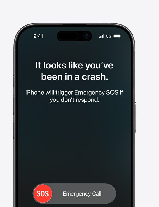 Three screens featuring different iphone safety features.