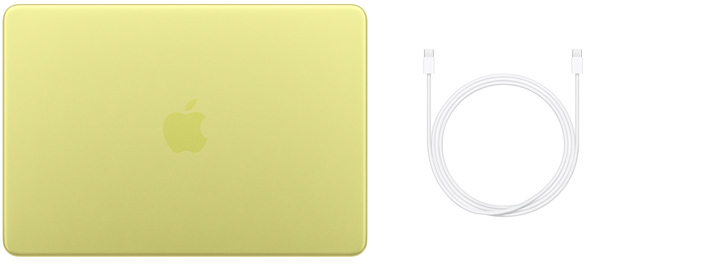 13‑calowy MacBook Neo i przewód USB‑C do ładowania