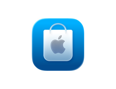 Ứng Dụng Apple Store, biểu tượng giỏ hàng, màu xanh dương
