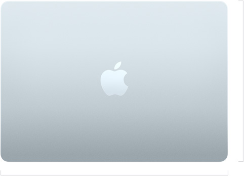 13 inç MacBook Air dışarıdan, kapalı görünüm, ortalanmış Apple logosu